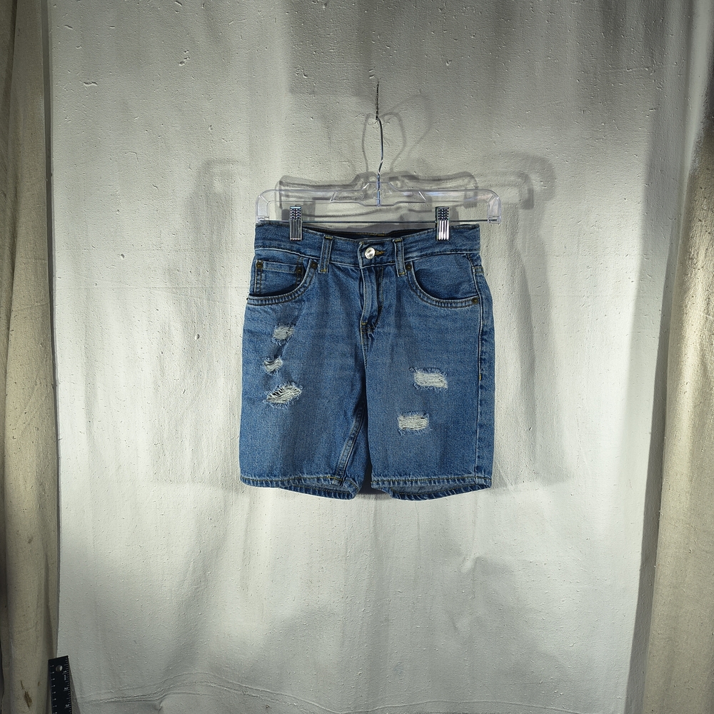 Levi's 511 Women's Size 25" Blue Distressed Denim Jean Shorts